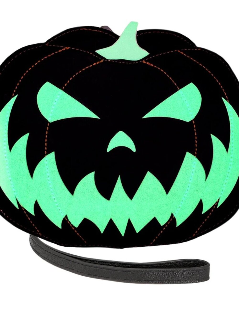 Sleepyville Critters ✦ Pumpkin Queen Crossbody Bag ✦ Vegan Leather Adjustable - Picture 3 of 11